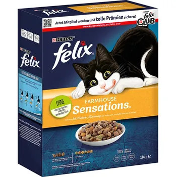 Krmivo pro kočku 8x1kg Felix Farmhouse Sensations s drůbežím masem