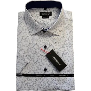 Pánská košile Pánská košile s krátkým rukávem - střih SLIM - vzor F710 - 40