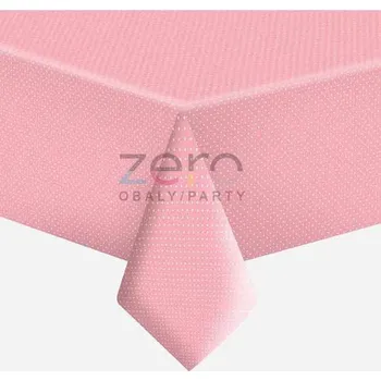 Jednorázový ubrus Ubrus papírový 1,2 x 1,8 m - růžový s mini puntíky