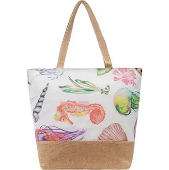 Kabelka Velká dámská skládací taška s květinovým potiskem - 3