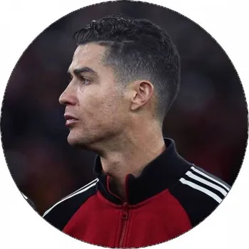 Jedlá dekorace na dort Jedlý papír Cristiano Ronaldo z profilu 19,5 cm