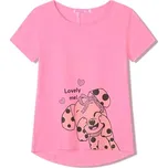 DÍVČÍ TRIČKO S PEJSKEM SH3509 Velikost: 98, Barva: Růžová