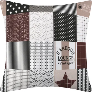 Povlak na dekorativní polštářek DARRÉ Bavlněný povlak na polštář Trivento - hnědý Velikost: 40 x 40