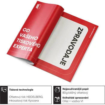 Noviny, zpravodaje 16 stran A4 na výšku