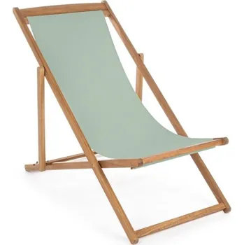 Zahradní lehátko BIZZOTTO Dřevěné lehátko NOEMI šedozelené