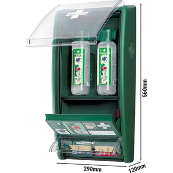 Lednice G.Gastro Stanice na výplach očí se 2 lahvemi & dávkovačem náplastí