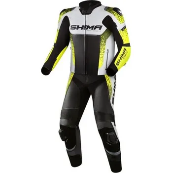Moto kombinéza Kombinéza na motorku Shima STR 2.0 černo-bílo-fluo žlutá