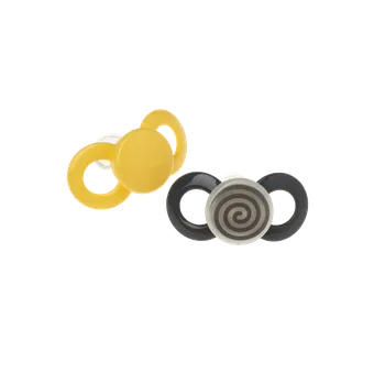 dudlíky Dentistar Day & Night Soother, denní a noční dudlík, od 14 měsíců, žlutý