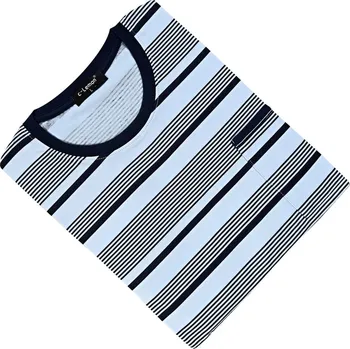 Pánská bavlněná noční košile C-lemon - AL3351- O Barva: Tyrkysová, Velikost: L