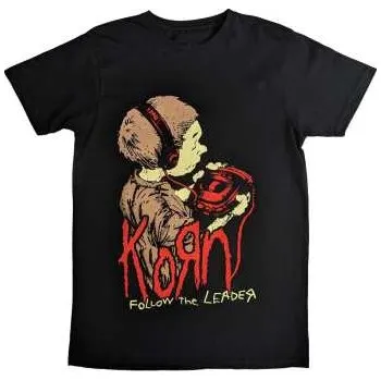 Pánská móda Merch Korn: Korn Unisex T-shirt: Follow The Leader (back Print) (large) L