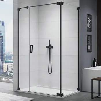 SanSwiss Cadura 90 cm jednokřídlé dveře - černý/sklo Screen CA31CG0900687