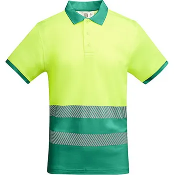Pánské tričko Roly Atrio Pánské reflexní polo tričko HV9318 Garden Green 52-Fluor Yellow 221 M