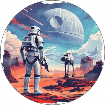 Jedlá dekorace na dort Jedlý papír Star wars bojovníci 19,5 cm