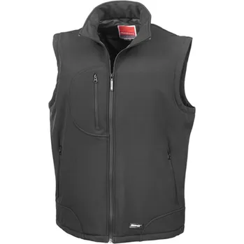 Pánská vesta Result Pánská softshellová vesta R123X Black-Black XL