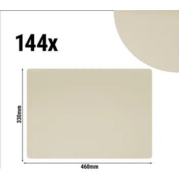 Lednice G.Gastro (144 Kusů) Stolní set James - elegantní kožený vzhled - 33 x 46 cm - taupe