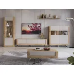 Nábytek do obývacího pokoje KASAI 2 zlatý dub Harbor/kašmír