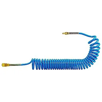 Plynová hadice PUBJ651010ES spirálová hadice PROFI 6.5/10mm, 6.5/10m, modrá, s rychlospojkami (ABAC)