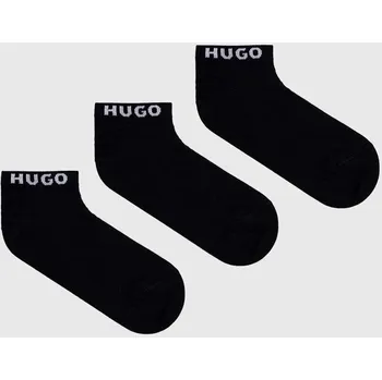 Pánské ponožky Ponožky HUGO 3-pack pánské, černá barva, 50480217 99A, vel. 39/42