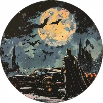 Jedlá dekorace na dort Jedlý papír Batman v noci 19,5 cm