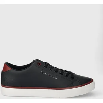 Dámské tenisky Kožené tenisky Tommy Hilfiger TH HI VULC CORE LOW LEATHER ESS FM0FM05041 námořnická modř 59X, EUR 40