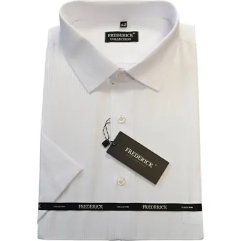 Pánská košile Pánská košile s krátkým rukávem - střih REGULAR - vzor 640 - bílá barva - 40