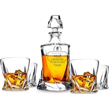 Sklenice Set na whisky Quadro 1+6 "OPRAVDOVÝ MUŽ", 1ks