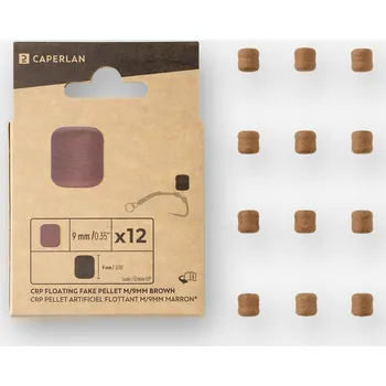 Umělá nástraha CAPERLAN Plovoucí peleta na kaprařinu 9 mm hnědá 12 ks KAŠTANOVÁ