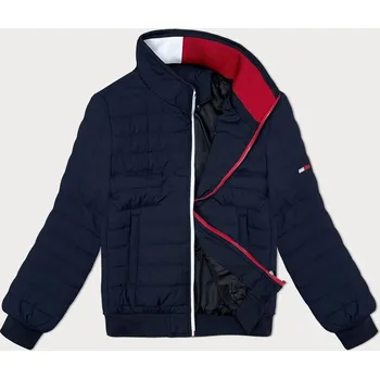 Tmavě modrá pánská prošívaná bunda se stojáčkem J.Style (84M3025-215) odstíny modré M