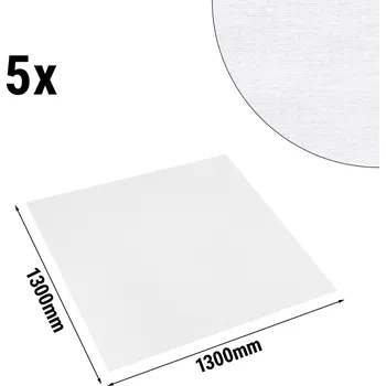 ubrus G.Gastro (5 Kusů) Damast ubrus Tessin Atlas - 130 x 130 cm - bílý