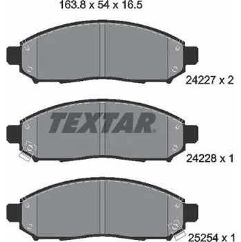 Brzdová destička Sada brzdových destiček, kotoučová brzda TEXTAR 2422704