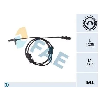 Přislušenství brzdového systému Snímač, počet otáček kol FAE 78047