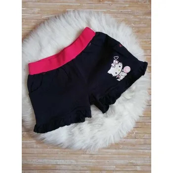 Dívčí kraťasy WOLF DÍVČÍ KRAŤASY KOČIČKA T2285, velikost 92 - 122 Barva: Tmavě modrá, Velikost: 104