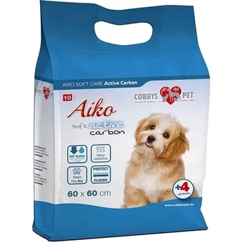toaleta pro psa Aiko Soft Care Active Carbon podložka pro psy 10 ks 60 x 60 cm