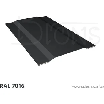 Střešní lemovaní Přítlačná lišta prolomená rš 160 tmavě šedá