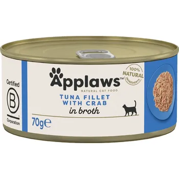 Krmivo pro kočku 6x70g Applaws konzervy - Tuňák s krabem