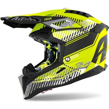 Helma na motorku Přilba AVIATOR 3.0 Wave, AIROH (matná žlutá) 2022 2XL