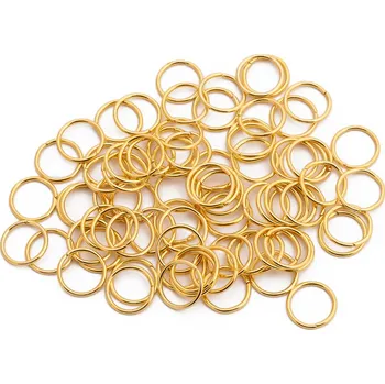Kroužky 100ks zlaté (16mm)