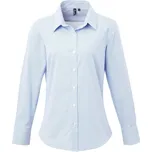Premier Workwear Dámská popelínová košile Gingham s drobným kostkovaným vzorem Barva: modrá světlá - bílá, Velikost: M PW320