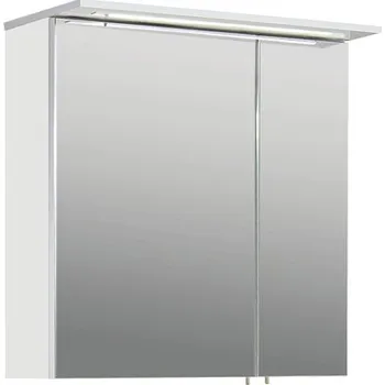 Koupelnový nábytek Zrcadlová skříňka s osvětlením Möbelpartner Profil 60 x 15,8 x 75 cm bílá