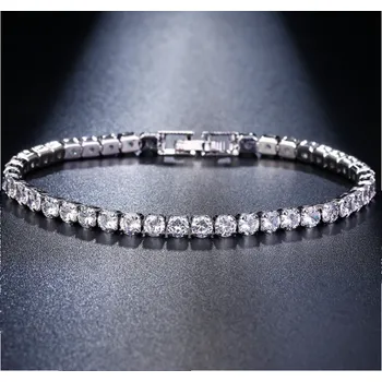 Náramek B-TOP Dámský pozlacený náramek Zircon Ice Druh barvy: Stříbrná