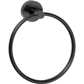 Držák na ručník Bemeta Dark Držák ručníků, ø 17 cm, montáž: vrtání, lepení B104104060K