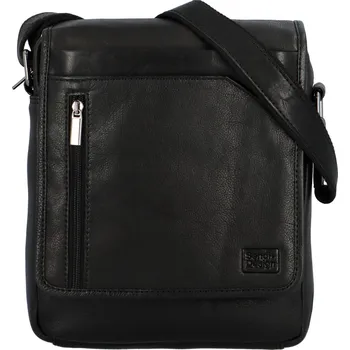 Pánská kožená taška přes rameno černá - SendiDesign Nouwel černá