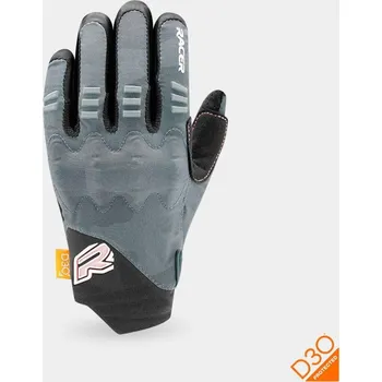 Moto rukavice Rukavice ROCK 3, RACER (černá/růžová) XS