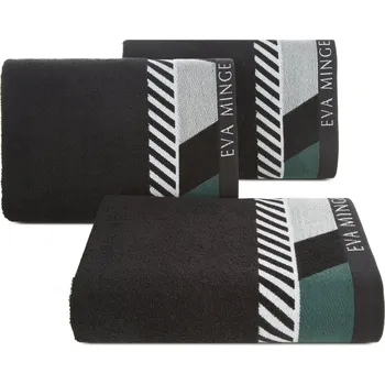 Ručník BAVLNĚNÝ RUČNÍK EVA MINGE7 50X90 CM ČERNÁ