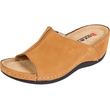 Dámská zdravotní obuv Buxa Dámská kožená obuv na klínku BZ320 - Medová Velikost: 38
