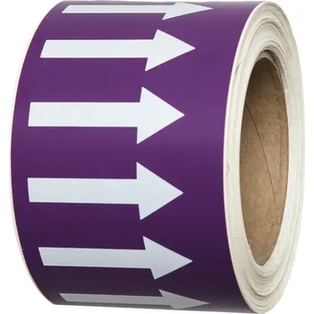 Lepicí páska HAPPY END Páska se šipkami, fialová/bílá, 100 mm - BZ OP005