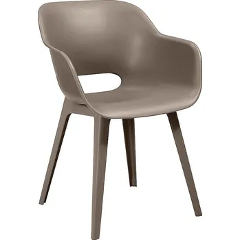 DEOKORK Zahradní plastové křeslo IBIZA (cappuccino)