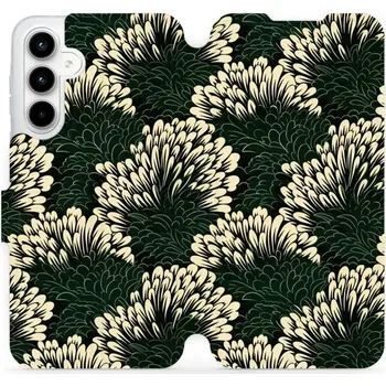 Pouzdro na mobilní telefon Flipové pouzdro Mobiwear - Samsung Galaxy A35 5G - VA45S Travina (Knížkové flip pouzdro, obal, kryt na mobil Samsung Galaxy A35 5G - VA45S Travina, materiál Umělá kůže + TPU - ochrana 360°, stojánek, silikonová vanička, magnetické zavírání)