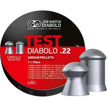 Vzduchovka JSB Match Diabolo Diabolky EXACT TEST 5,50mm (cal .22) - 7x30ks