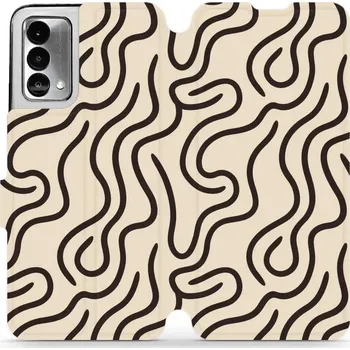 Pouzdro na mobilní telefon Flipové pouzdro Mobiwear - Realme GT Master Edition - VA60S Linky (Knížkové flip pouzdro, obal, kryt na mobil Realme GT Master Edition - VA60S Linky, materiál Umělá kůže + TPU - ochrana 360°, stojánek, silikonová vanička, magnetické zavírání)